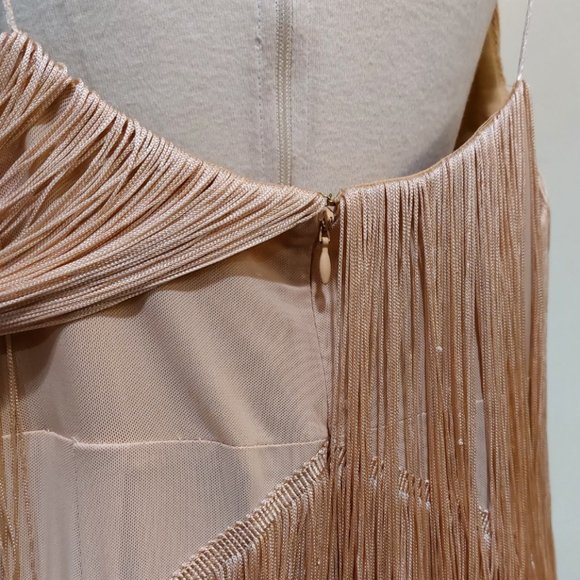 💥INSANELY BEAUTIFUL💥1920's Style Fringed Jumpsuit in Champagne - Picture 10 of 14